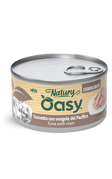 Oasy Gatto Natury Cooking Broth Tonnetto con Vongole 85g Oasy Gatto Natury Cooking Broth Tonnetto con Vongole 85g